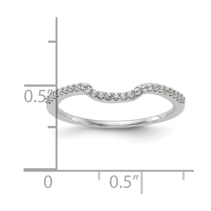 14K White Gold Diamond Wedding Band