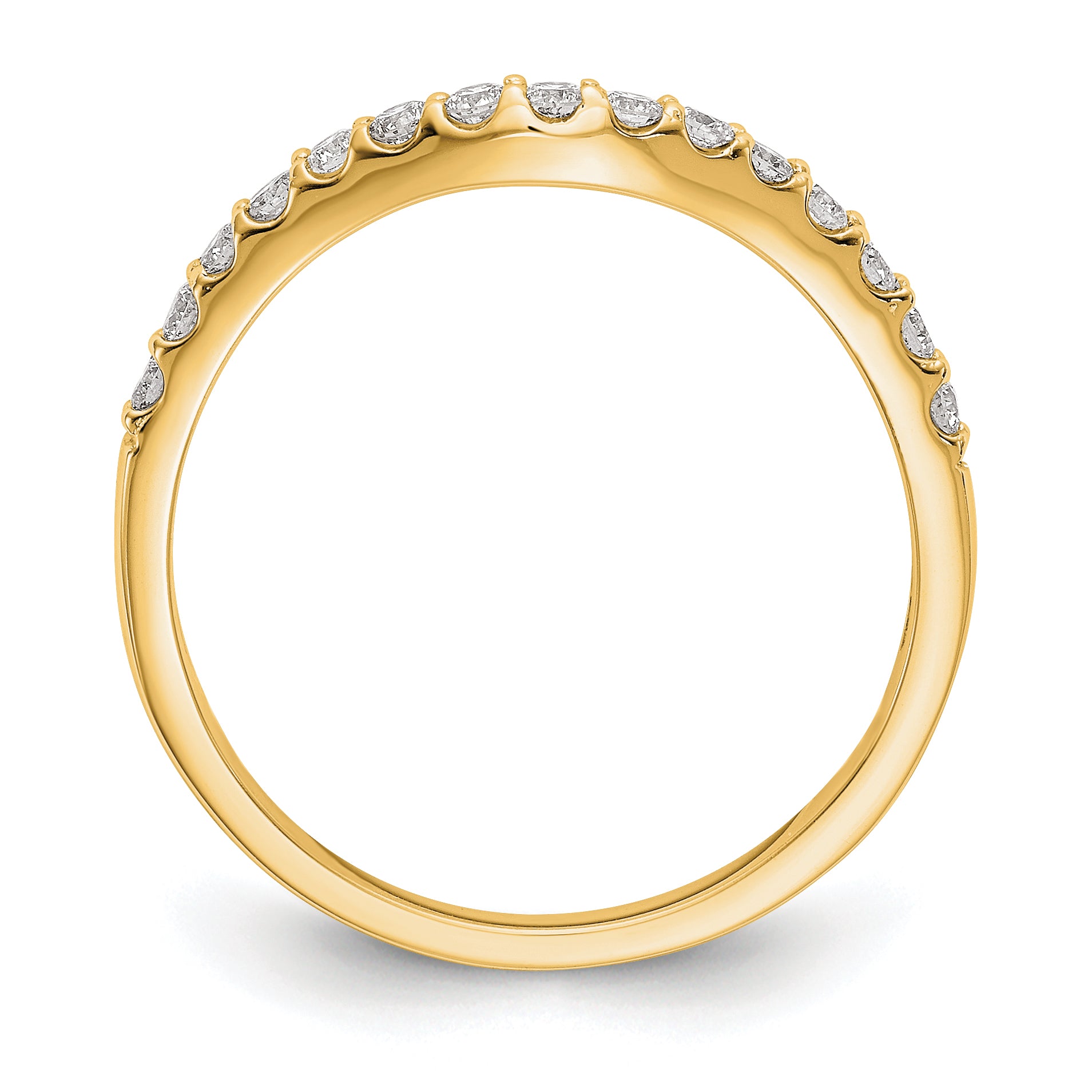 14K Yellow Gold Diamond Wedding Band