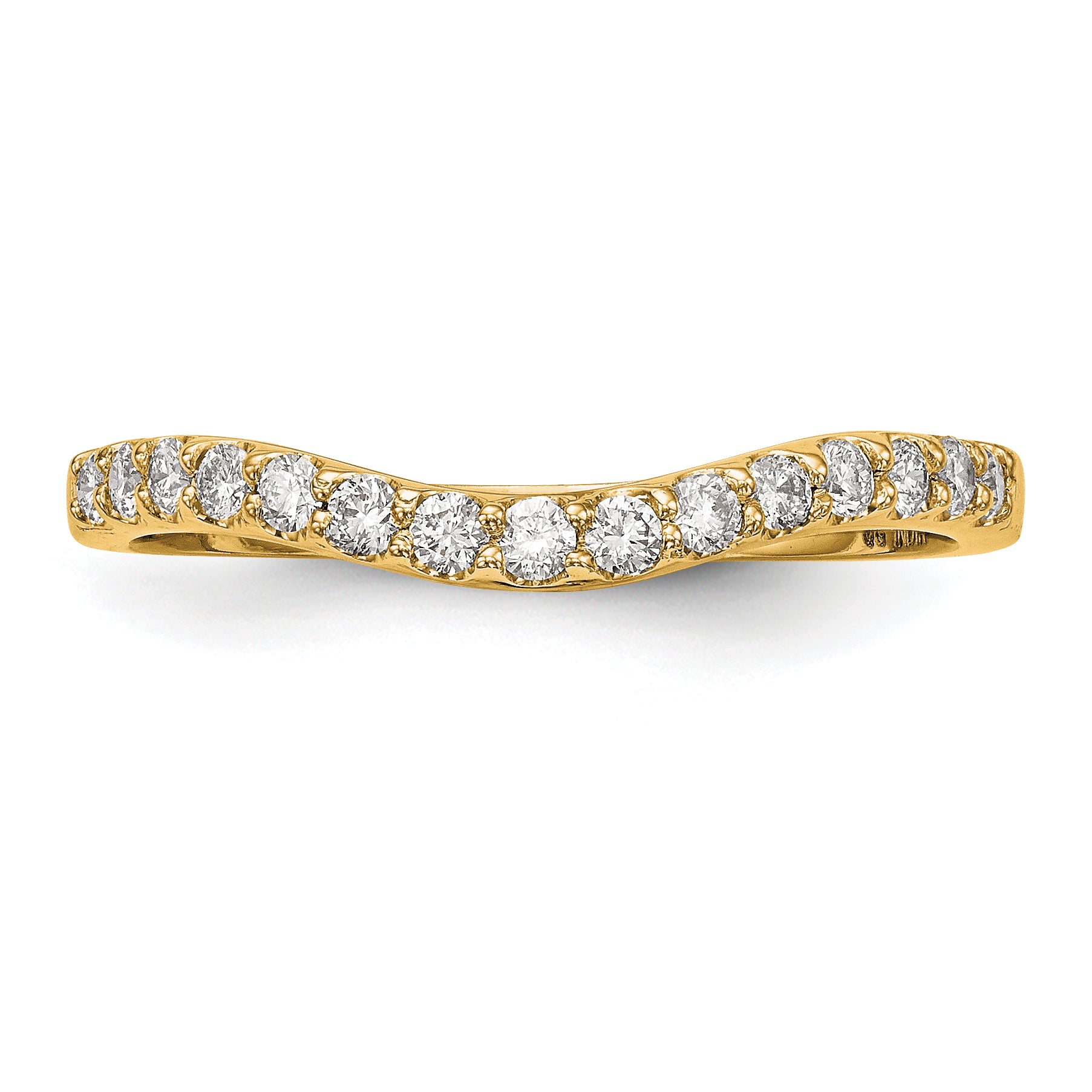 14K Yellow Gold Diamond Wedding Band