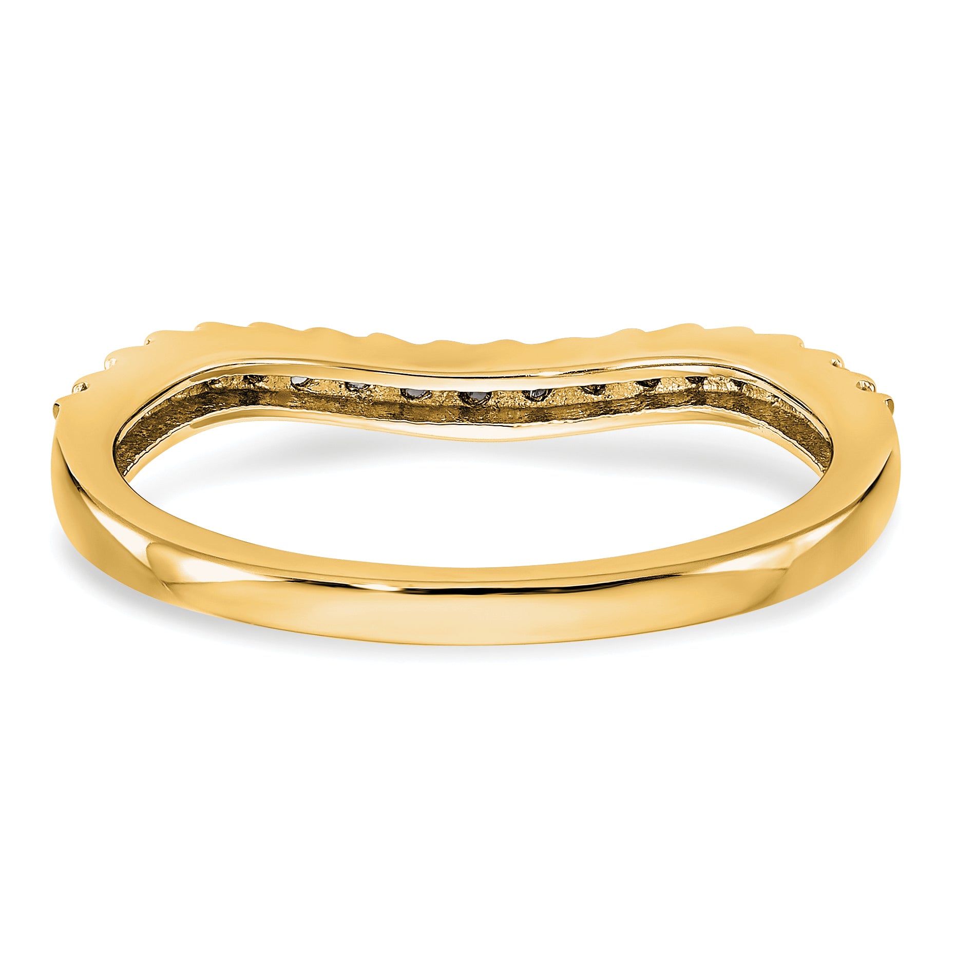 14K Yellow Gold Diamond Wedding Band
