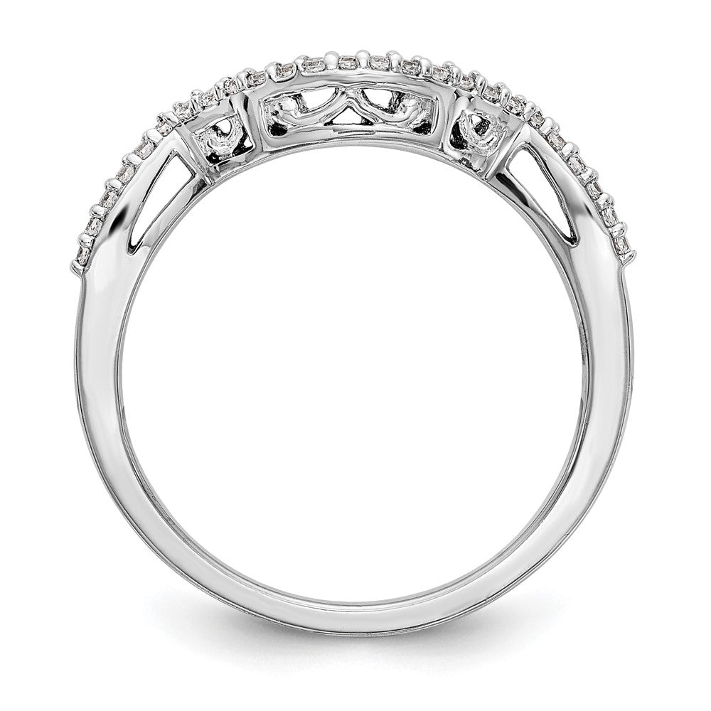 14K White Gold Diamond Wedding Band