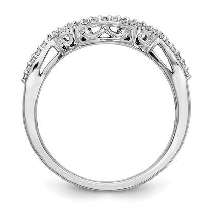 14K White Gold Diamond Wedding Band