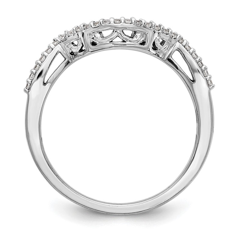 14K White Gold Diamond Wedding Band