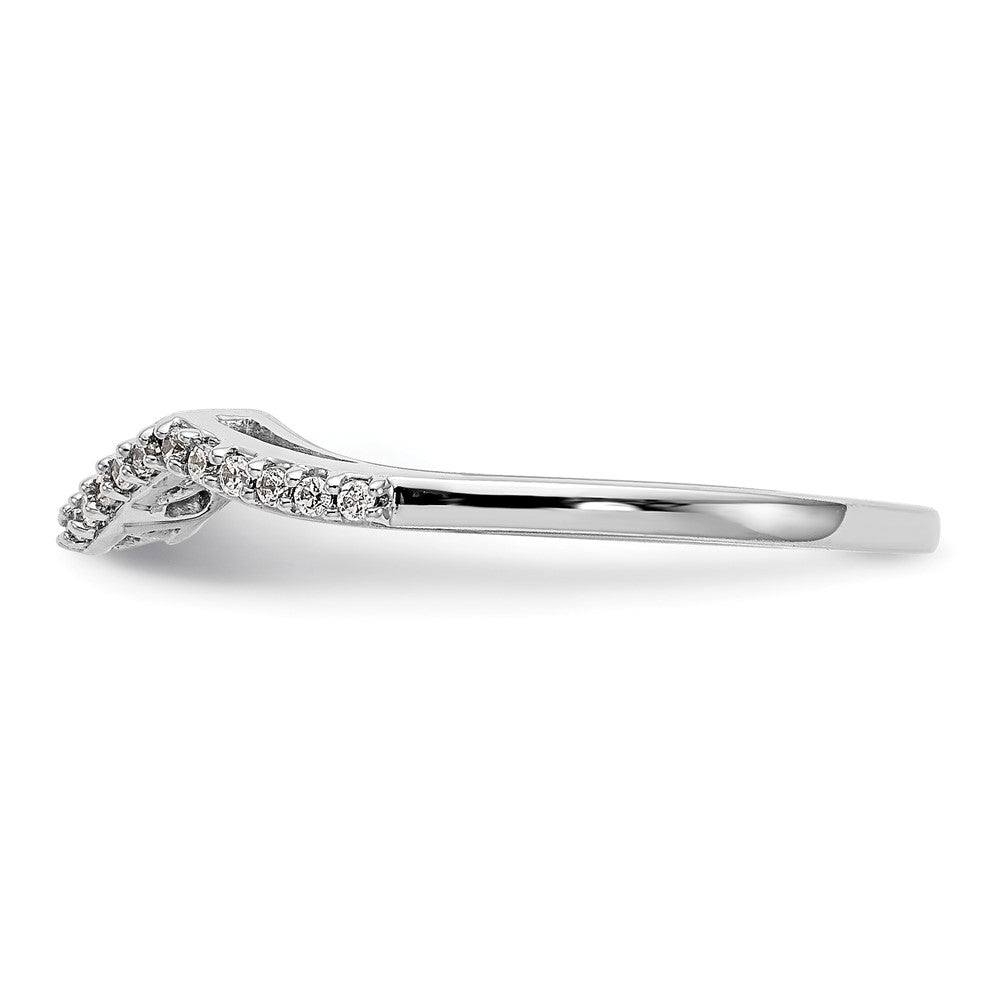 14K White Gold Diamond Wedding Band