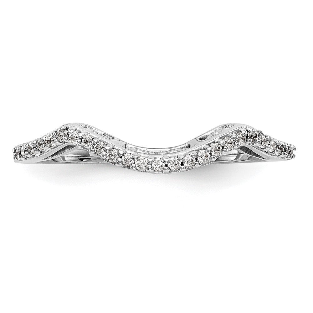 14K White Gold Diamond Wedding Band
