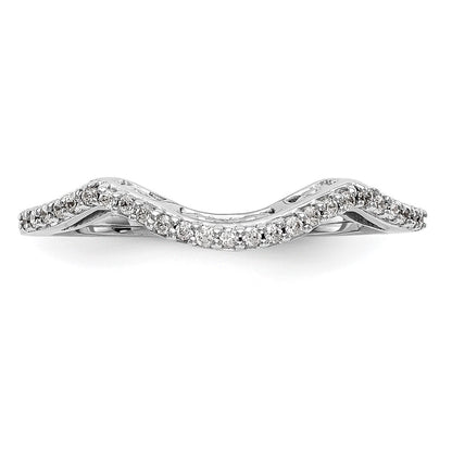 14K White Gold Diamond Wedding Band