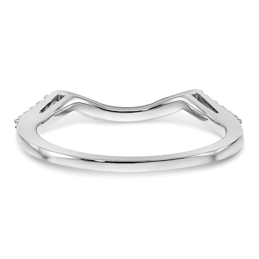 14K White Gold Diamond Wedding Band