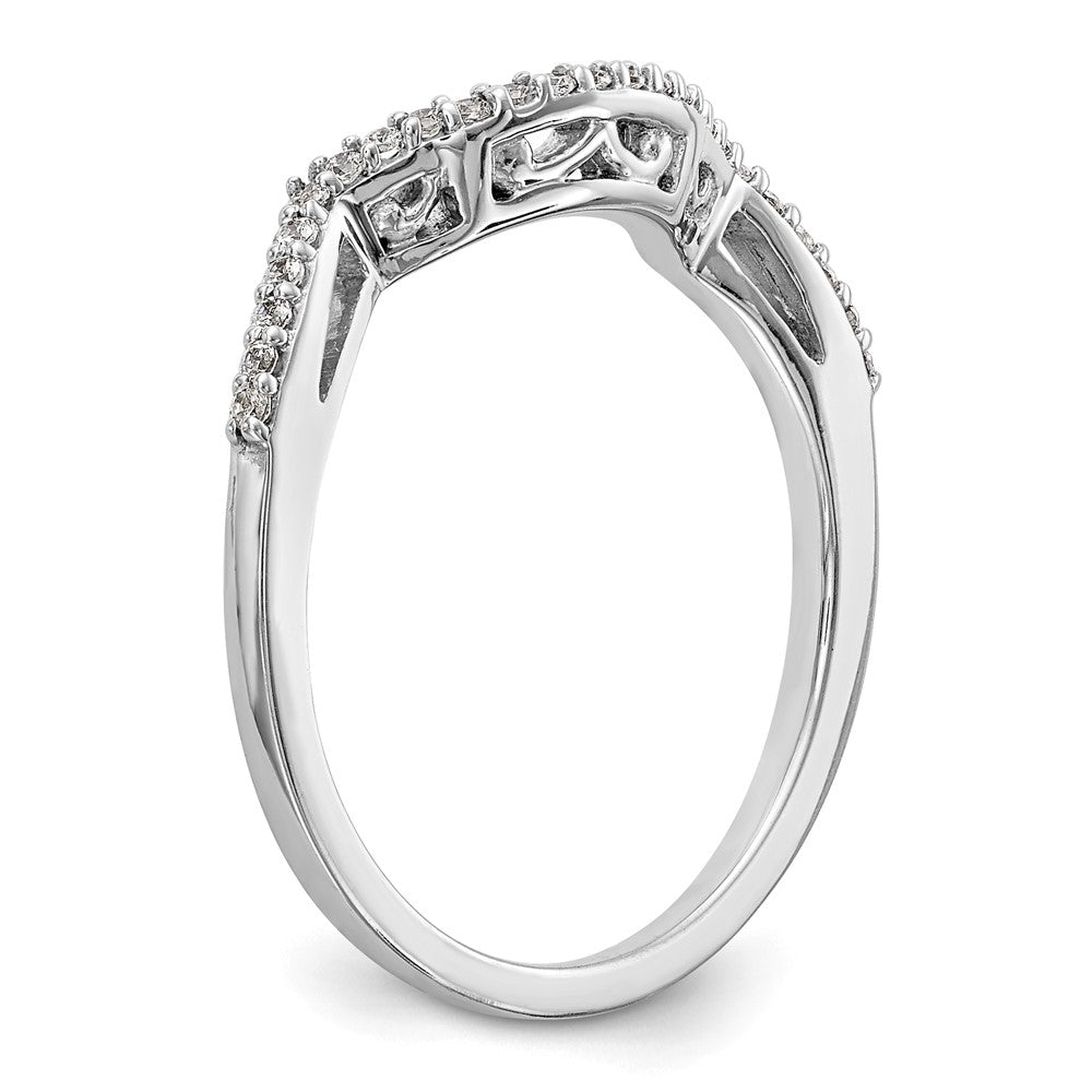 14K White Gold Diamond Wedding Band