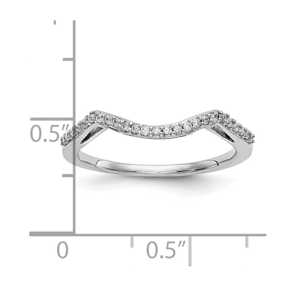 14K White Gold Diamond Wedding Band