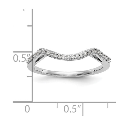 14K White Gold Diamond Wedding Band