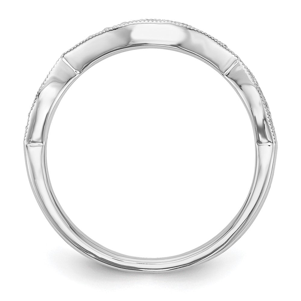 14K White Gold Diamond Wedding Band