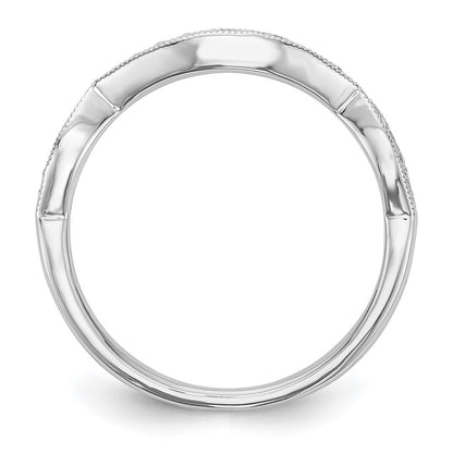 14K White Gold Diamond Wedding Band