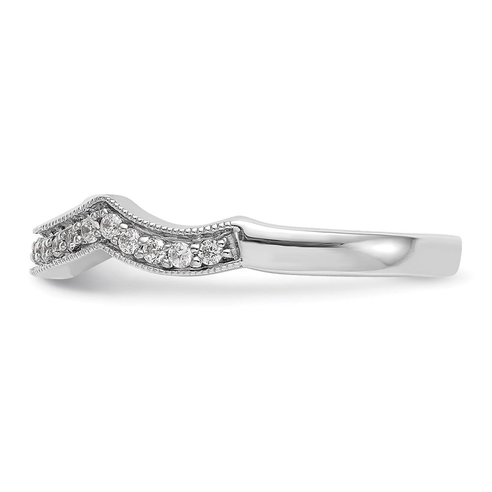 14K White Gold Diamond Wedding Band