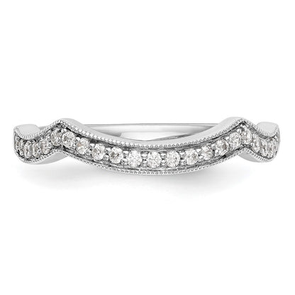 14K White Gold Diamond Wedding Band