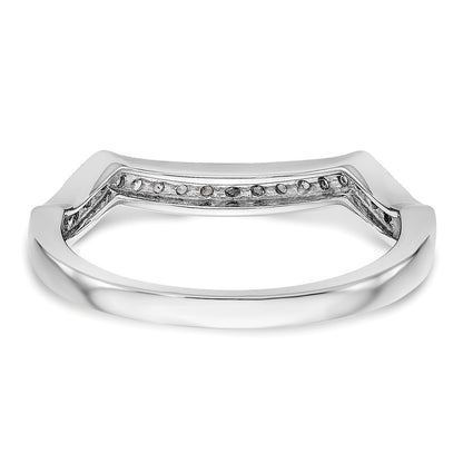 14K White Gold Diamond Wedding Band