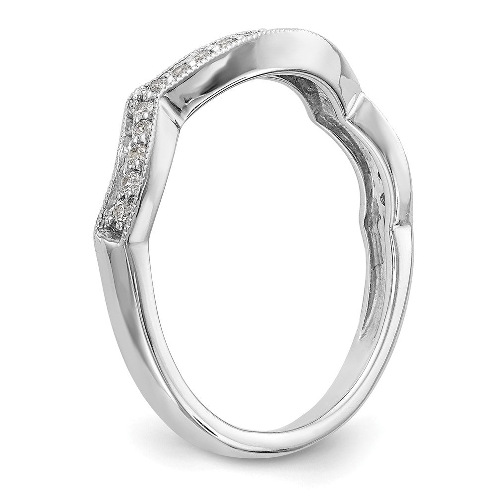 14K White Gold Diamond Wedding Band