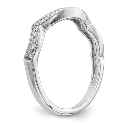 14K White Gold Diamond Wedding Band