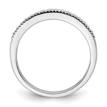 14K White Gold Diamond Wedding Band