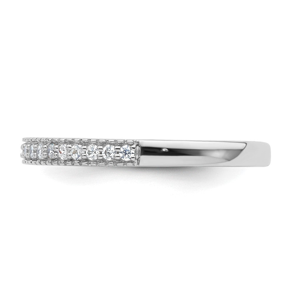 14K White Gold Diamond Wedding Band