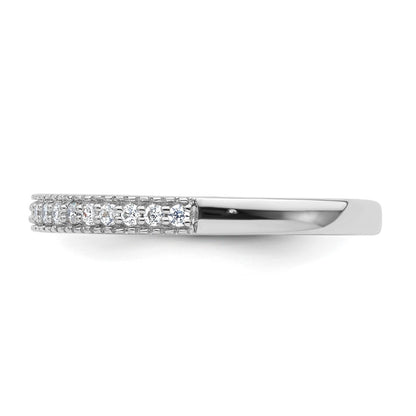 14K White Gold Diamond Wedding Band