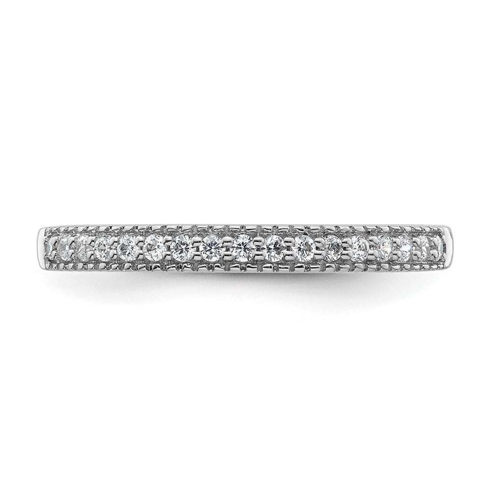 14K White Gold Diamond Wedding Band