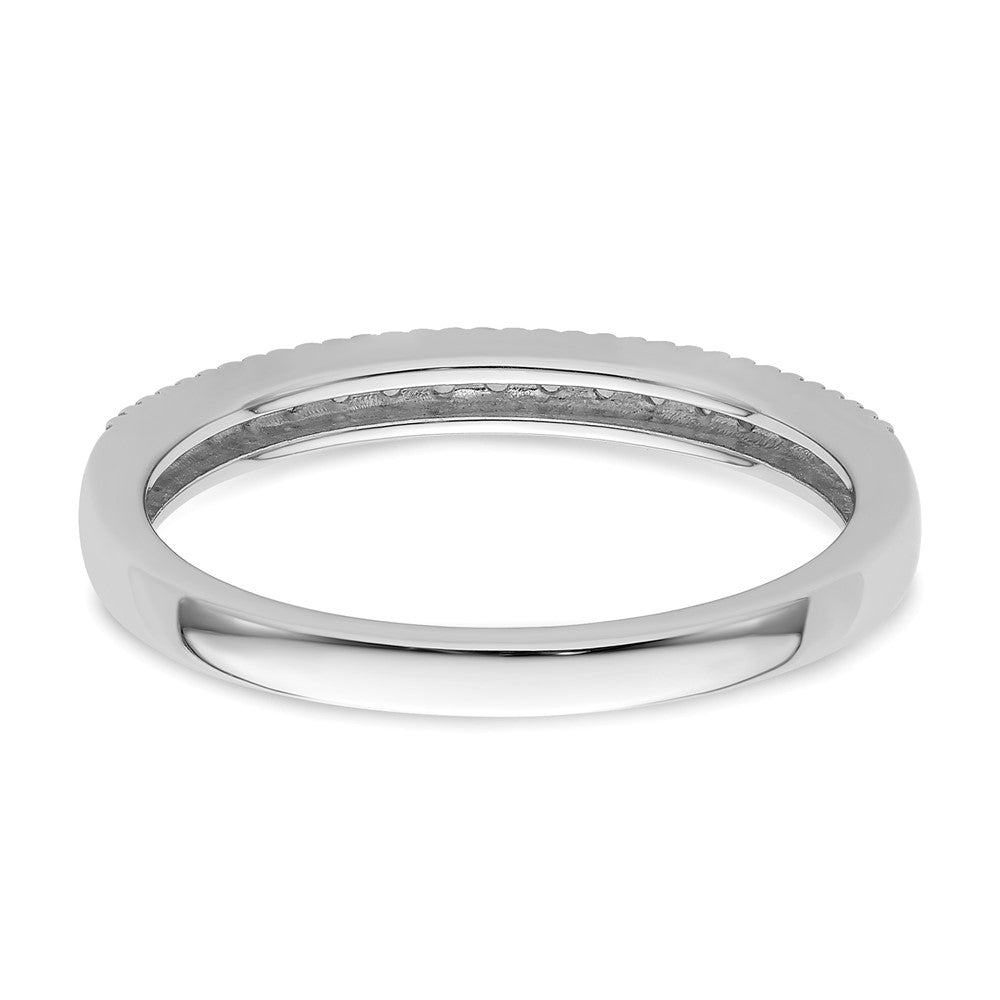 14K White Gold Diamond Wedding Band