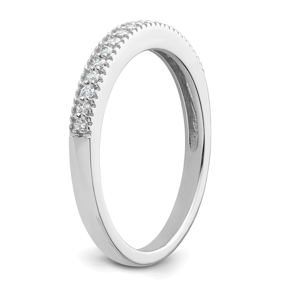 14K White Gold Diamond Wedding Band
