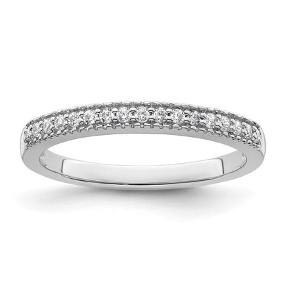 14K White Gold Diamond Wedding Band