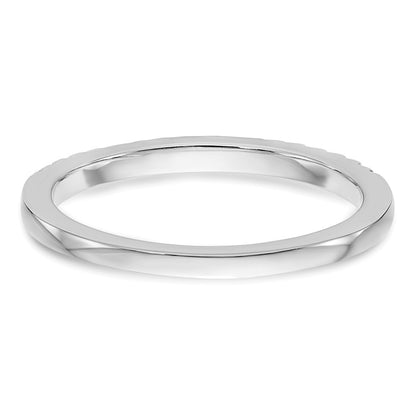 14K White Gold Real Diamond Wedding Band