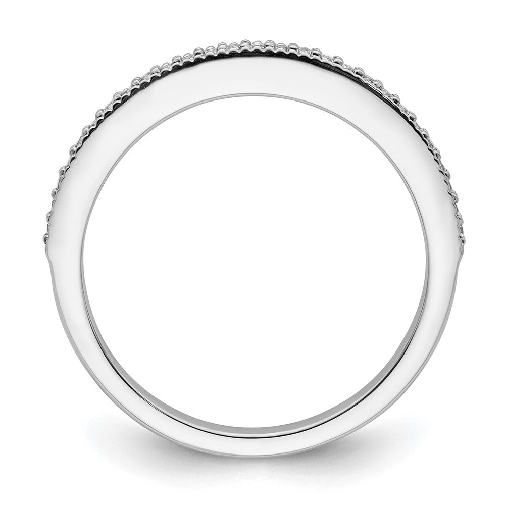 14K White Gold Diamond Wedding Band