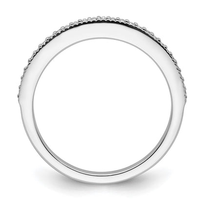 14K White Gold Diamond Wedding Band