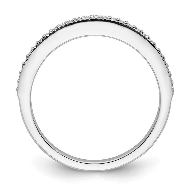 14K White Gold Diamond Wedding Band