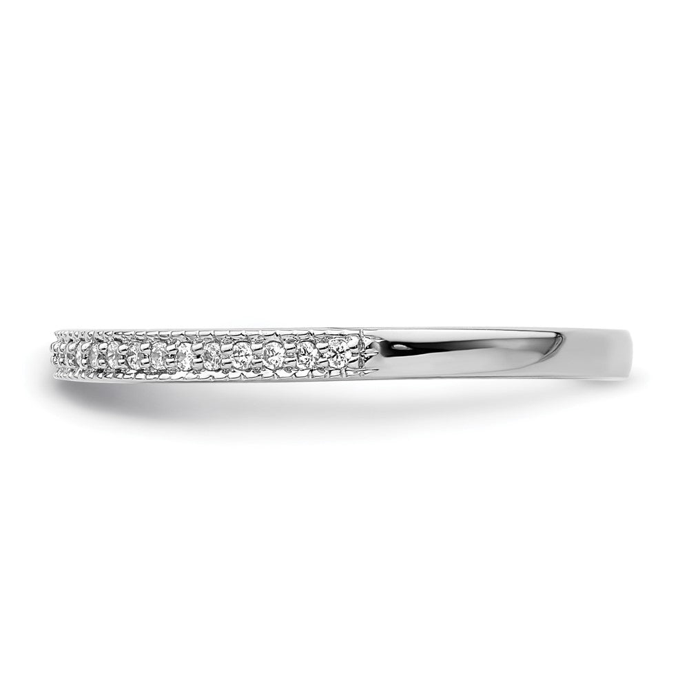 14K White Gold Diamond Wedding Band