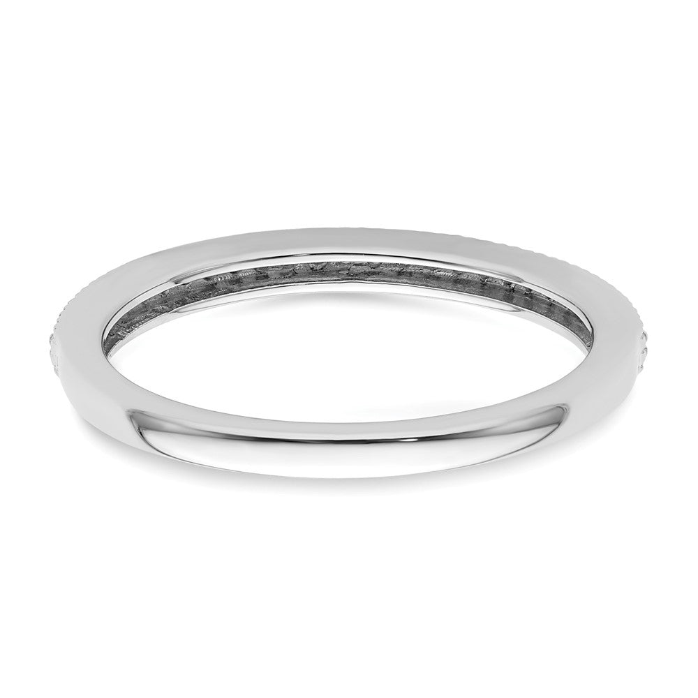 14K White Gold Diamond Wedding Band