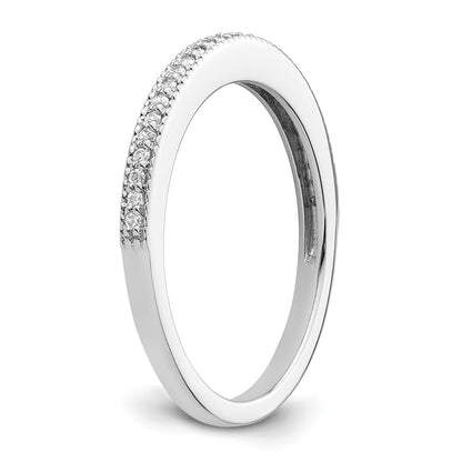 14K White Gold Diamond Wedding Band