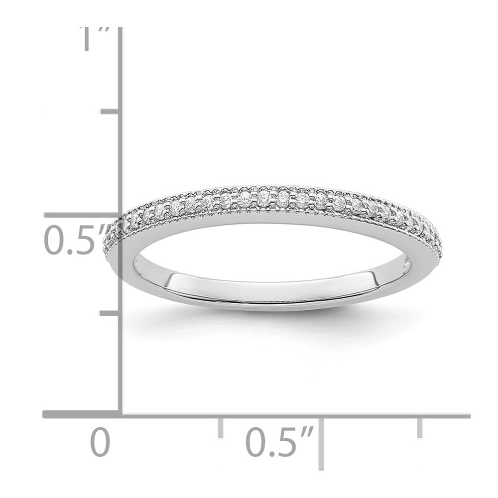 14K White Gold Diamond Wedding Band