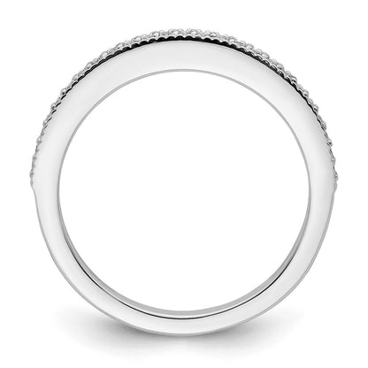 14K White Gold Diamond Wedding Band