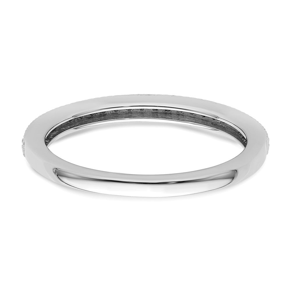 14K White Gold Diamond Wedding Band