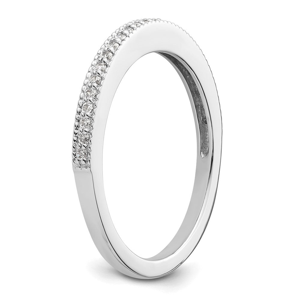 14K White Gold Diamond Wedding Band