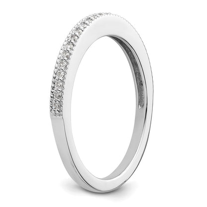 14K White Gold Diamond Wedding Band