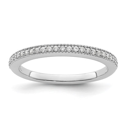 14K White Gold Diamond Wedding Band