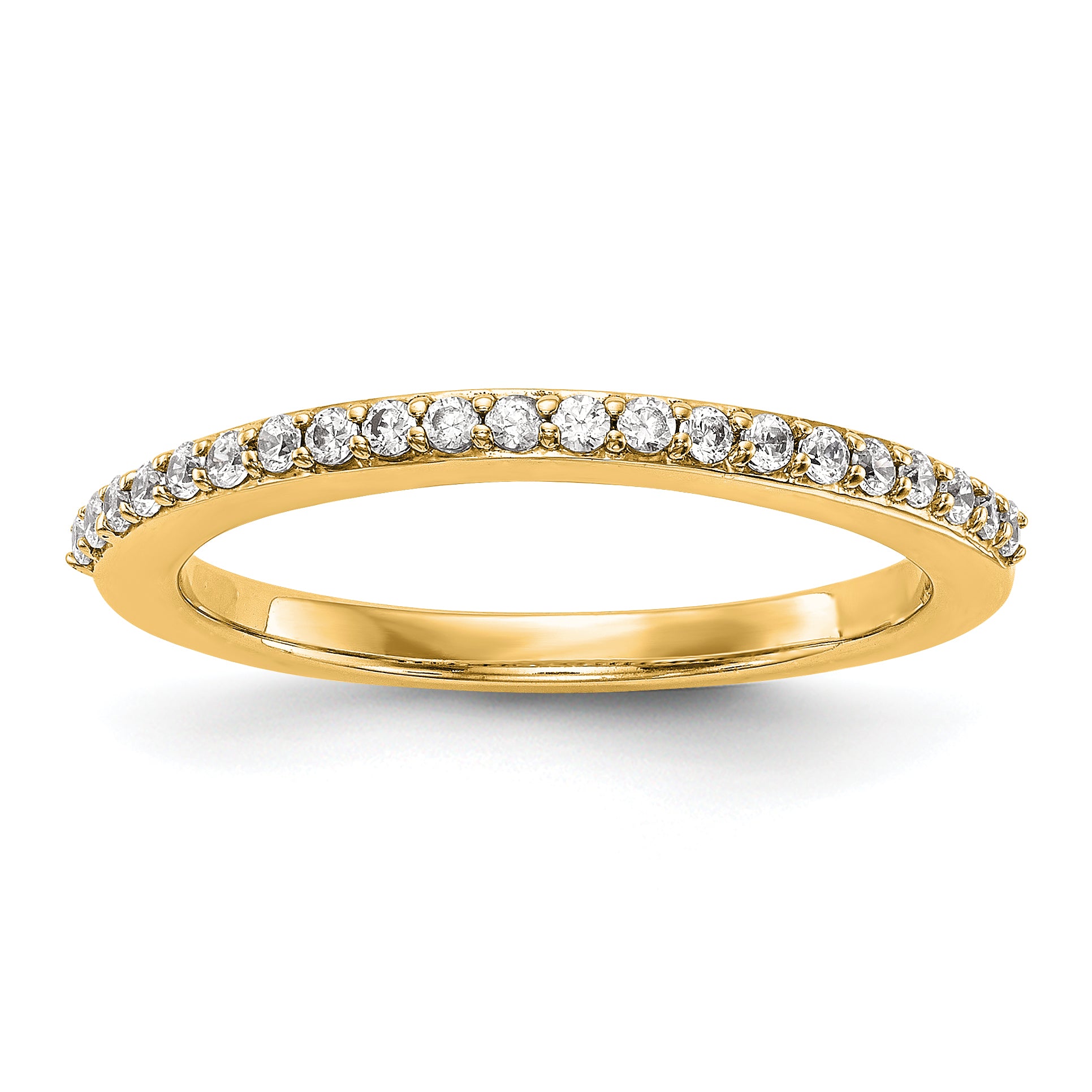 14K Yellow Gold Diamond Wedding Band