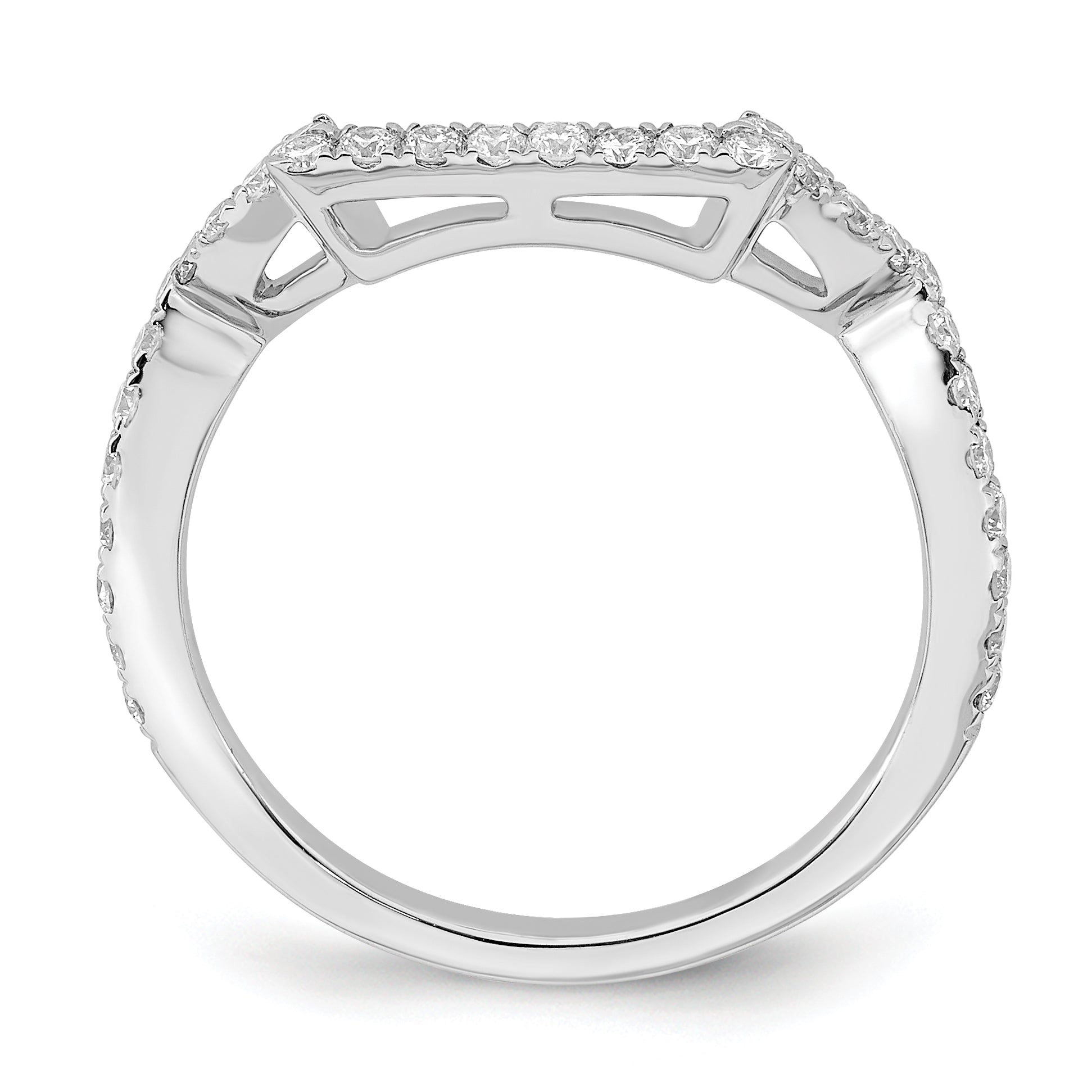 14K White Gold True Origin 3/8 Carat Lab Grown Diamond Vs/Si D E F Wedding Band