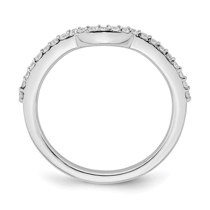 14K White Gold Real Diamond Wedding Band