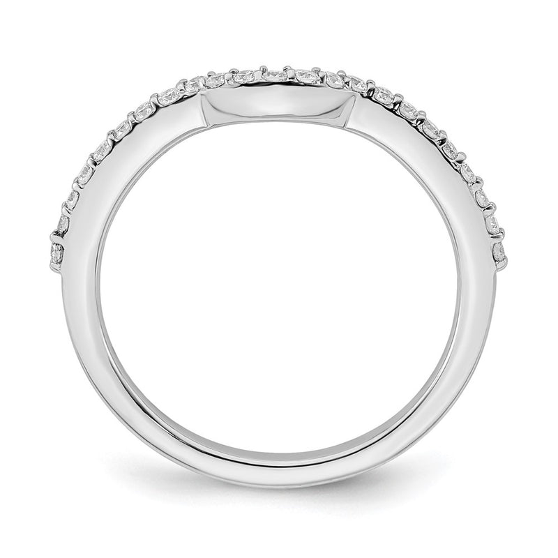 14K White Gold Real Diamond Wedding Band