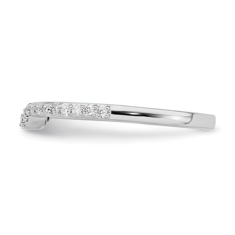 14K White Gold Real Diamond Wedding Band