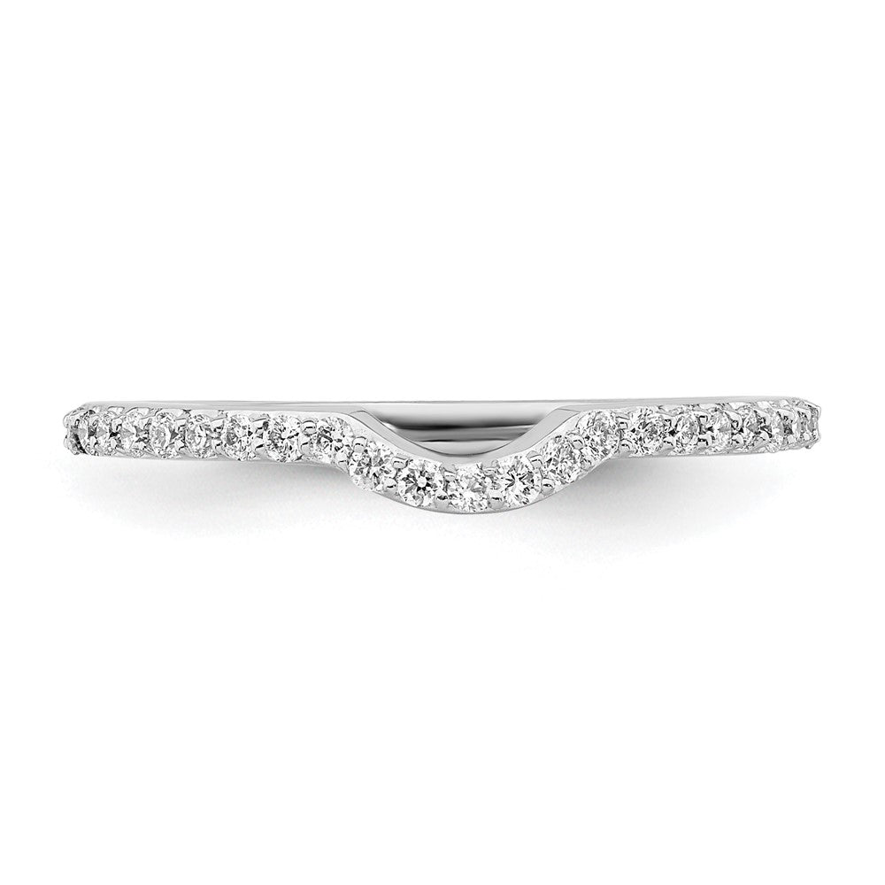 14K White Gold Real Diamond Wedding Band