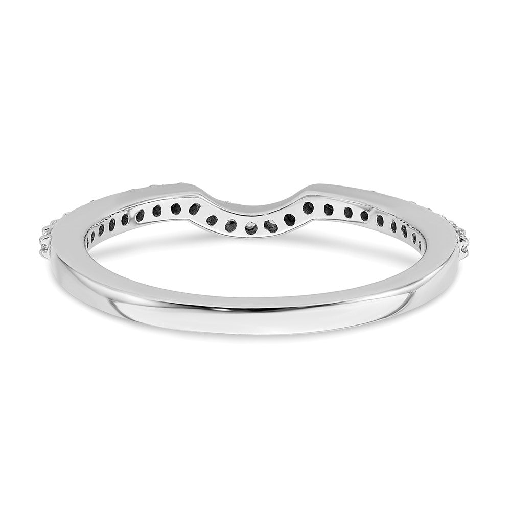 14K White Gold Real Diamond Wedding Band
