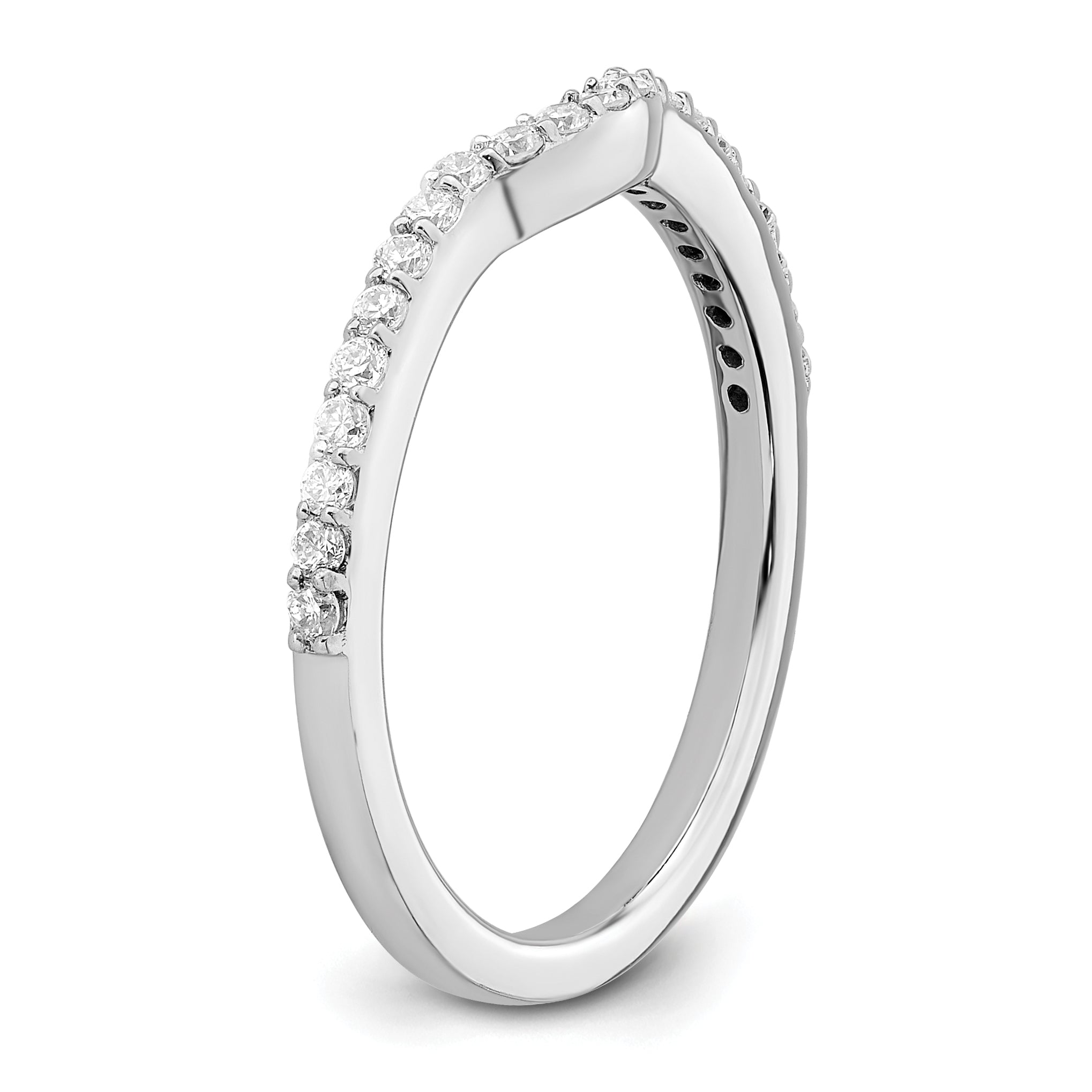 14K White Gold True Origin 1/4 Carat Lab Grown Diamond Vs/Si D E F Wedding Band