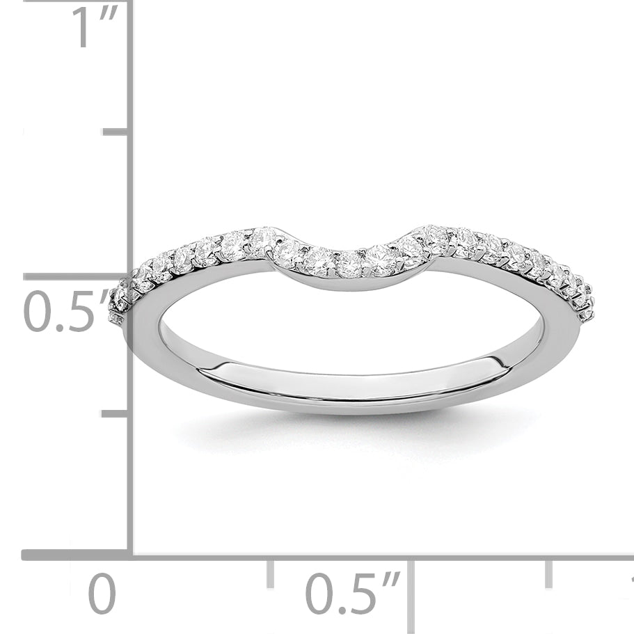14K White Gold True Origin 1/4 Carat Lab Grown Diamond Vs/Si D E F Wedding Band